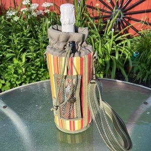 PICNIC at ASCOT Vintage Detachable Insulated WINE BOTTLE HOLDER w/ Strap